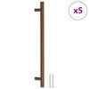 vidaXL Puxadores para m&oacute;veis 5 pcs 224 mm a&ccedil;o inoxid&aacute;vel bronze