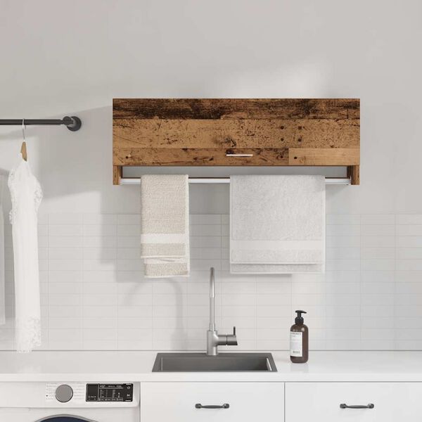 vidaXL Arm&aacute;rio madeira velha 100x32,5x35 cm madeira trabalhada