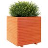 vidaXL Vaso/floreira de jardim 70x70x72,5 cm pinho maci&ccedil;o castanho mel