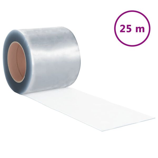 vidaXL Rolo para cortina de tiras PVC 1,6 mm x 200 mm 25 m