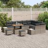 vidaXL Conjunto de Sof&aacute; de Jardim 12 pcs Cinzeto Rattan Sint&eacute;tico