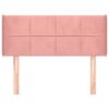 vidaXL Cabeceira de cama c/ abas veludo 83x16x78/88 cm rosa