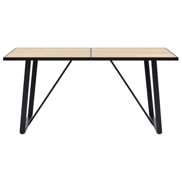 vidaXL Mesa de jantar 160x80x75 cm MDF cor carvalho