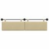 vidaXL Cabeceira Suspensa Liso Cinza Verde Claro 210 x 55 x 5 cm