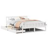 vidaXL Cama sem colch&atilde;o 150x200 cm madeira de pinho maci&ccedil;a branco