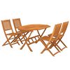 vidaXL 5 pcs conjunto de jantar para jardim madeira de ac&aacute;cia maci&ccedil;a