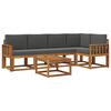 vidaXL Conjunto de Sof&aacute;s para Exterior 6 unid. Natural e Antracite
