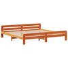 vidaXL Cama sem colch&atilde;o 180x200 cm pinho maci&ccedil;o castanho-mel