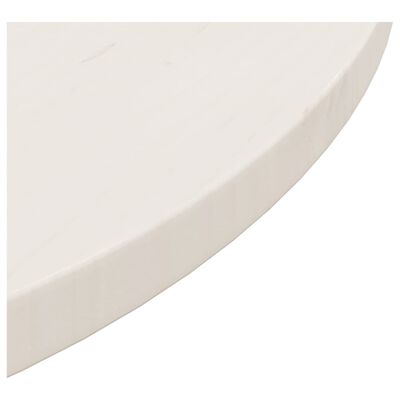 vidaXL Tampo de mesa pinho maciço Ø60x2,5 cm branco