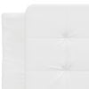 vidaXL Estrutura de cama sem colchão Zadar 100x200 cm couro artificial branco