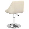 vidaXL Cadeiras de jantar giratórias 2 pcs veludo cor creme