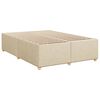 vidaXL Cama com molas/colch&atilde;o 140x190 cm tecido cor creme