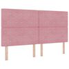 vidaXL Cama Box com colch&atilde;o com cabeceira Rosa 180 x 200 cm Veludo