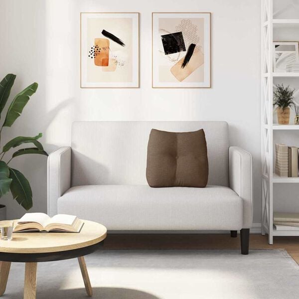 vidaXL Travesseiro para Costas Castanho 45 x 24 x 50 cm tecido