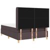 vidaXL Cama Box com colch&atilde;o Marrom Escuro 160 x 200 cm tecido