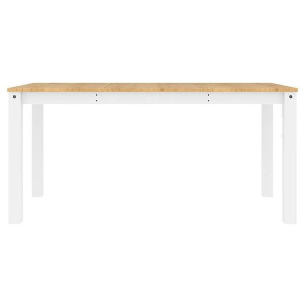 vidaXL Mesa de jantar Panama 160x80x75 cm pinho maci&ccedil;o branco