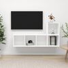 vidaXL 2 pcs conjunto de m&oacute;veis de TV contraplacado branco