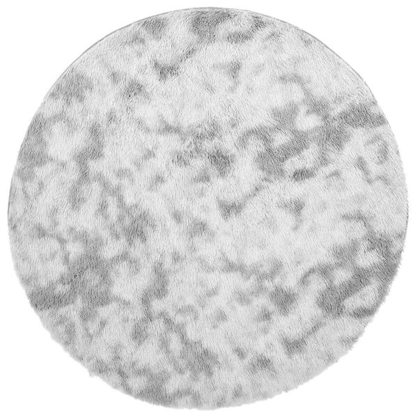 vidaXL Tapete shaggy de pelo alto NAVARRA 160x160 cm cinzento prateado