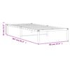 vidaXL Estrutura de cama 90x200 cm metal preto