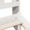 vidaXL Cama com estante sem colchão 135x190 cm pinho maciço branco