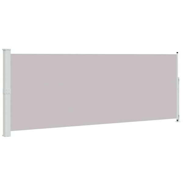 vidaXL Toldo lateral retr&aacute;til para p&aacute;tio 180x500 cm cinzento