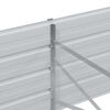 vidaXL Canteiro elevado de jardim 400x80x45cm aço galvanizado prateado