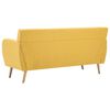 vidaXL Sof&aacute; de 3 lugares estofos de tecido 172x70x82 cm amarelo