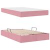 vidaXL Cama com arruma&ccedil;&atilde;o e colch&atilde;o Rosa 120 x 200 cm Veludo