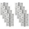 vidaXL Dobradi&ccedil;a 8 unid. 130 x 75 x 13 mm Prateado A&ccedil;o