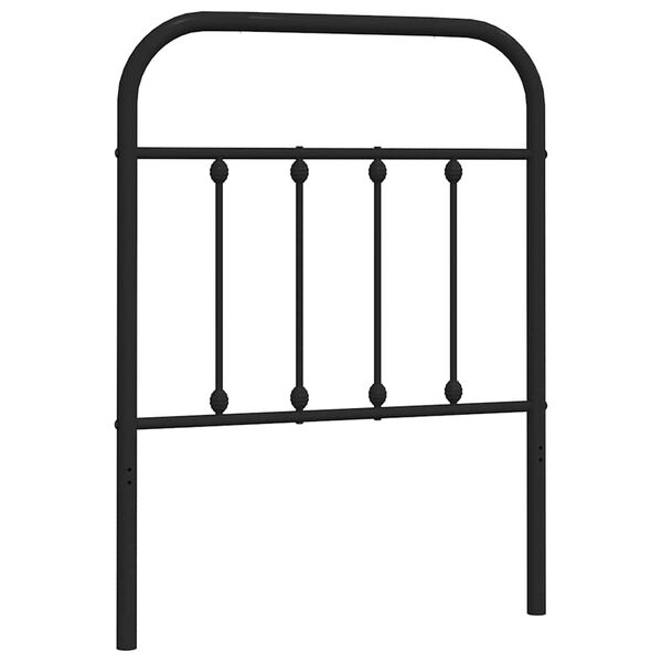 vidaXL Cabeceira de cama 75 cm metal preto