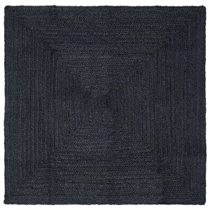 vidaXL Tapete de &Aacute;rea Cinzento-Escuro 240 x 240 cm Juta