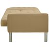 vidaXL Sof&aacute;-cama couro artificial cappuccino