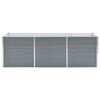 vidaXL Canteiro elevado de jardim a&ccedil;o galvanizado 240x80x77cm cinzento