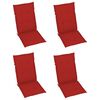 vidaXL Cadeiras de jardim reclin&aacute;veis c/ almofad&otilde;es 4 pcs teca maci&ccedil;a