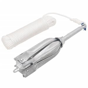 vidaXL &Acirc;ncora dobr&aacute;vel corda 10 kg ferro fundido galvanizado a quente