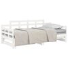 vidaXL Estrutura sofá-cama de puxar pinho maciço branco 2x(90x190) cm