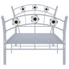 vidaXL Estrutura de cama com design de futebol 90x200 cm metal cinza