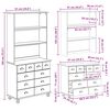 vidaXL Hutch ASKIM Branco 91 x 40 x 184 cm Madeira de pinho maciça