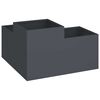 vidaXL Vaso de Jardim Antracite 80 x 80 x 48 cm A&ccedil;o