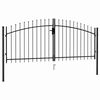 vidaXL Port&atilde;o de cerca Woerden Porta dupla com ponta afiada 299,5x174,5 cm