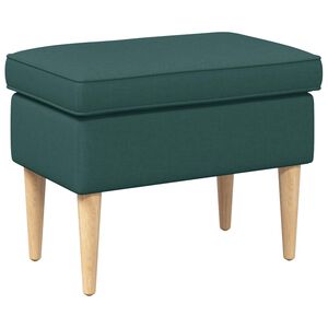 vidaXL Pufe para os P&eacute;s Verde-Escuro 55 x 35 x 41 cm