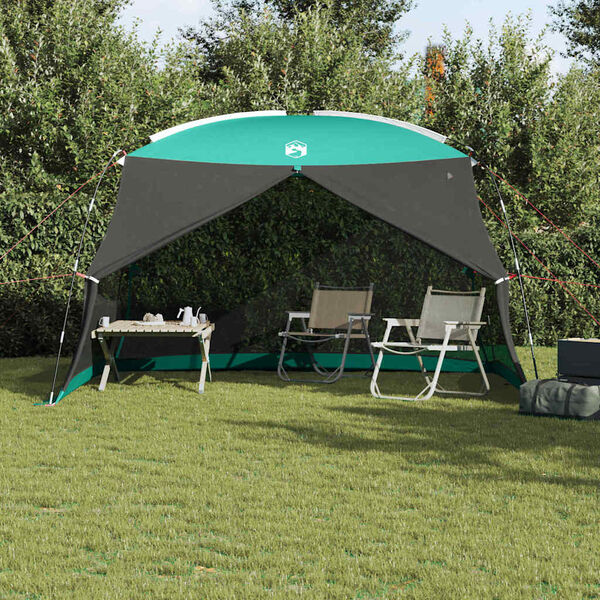 vidaXL Tenda mosquiteira com telhado Verde do Mar 380 x 380 x 225 cm