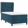 vidaXL Cama com molas/colch&atilde;o 90x190 cm veludo azul-escuro