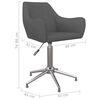 vidaXL Cadeiras de jantar girat&oacute;rias 4 pcs tecido cinzento-escuro