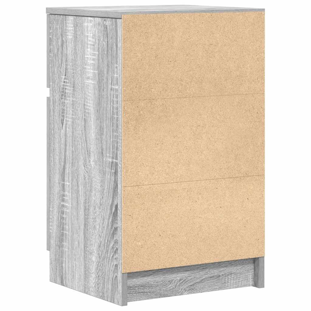 vidaXL Mesa de cabeceira 2 pcs derivados de madeira cinzento sonoma
