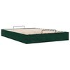 vidaXL Estrutura de cama otomana sem colch&atilde;o 140x190 cm verde escuro