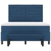vidaXL Cama Box com colch&atilde;o com cabeceira Azul 160 x 200 cm tecido