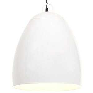 vidaXL Candeeiro teto industrial redondo 25 W 42 cm E27 branco
