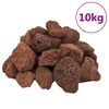vidaXL Pedras vulc&acirc;nicas 10 kg 5-8 cm vermelho