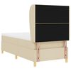vidaXL Cama Box Springs com Colch&atilde;o Cinza Escuro 90x190 cm Creme